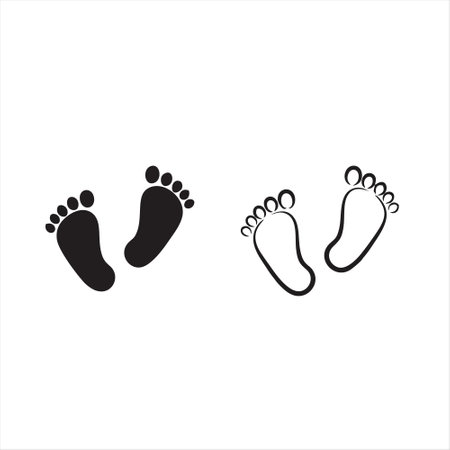 Footprint icon vector. Footprint vector icon. Footprint vector iconのイラスト素材