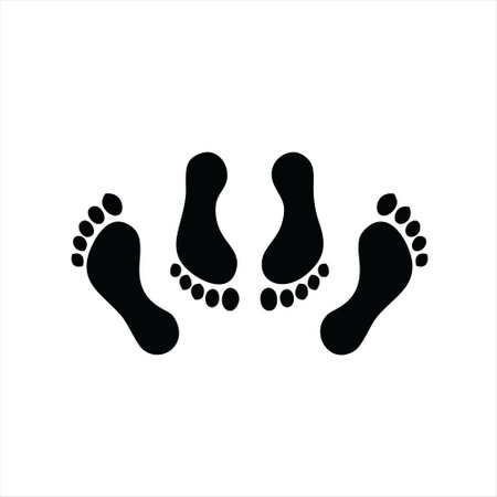 Footprint icon. Footprint icon isolated on white background. Vector illustration.のイラスト素材