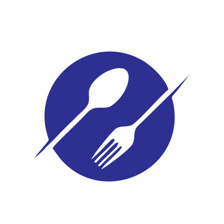 Spoon and fork logo design. Spoon and fork logo design.のイラスト素材
