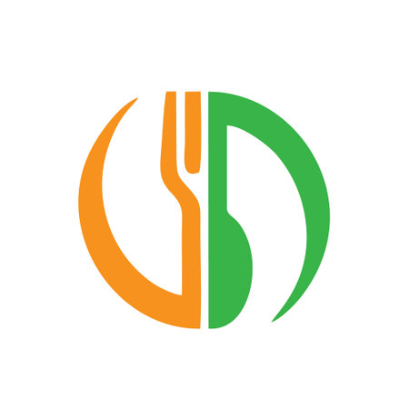 Fork and spoon design. Food and restaurant concept.のイラスト素材