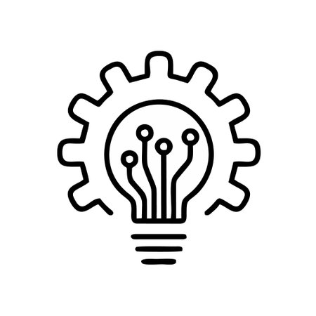 Illustration Vector graphic of light bulb icon. Fit for idea, innovation, invention, innovation etc.のイラスト素材