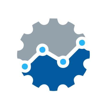 Gear icon. Cogwheel gear settings sign. Graph symbol for your web site design, , app, UIのイラスト素材