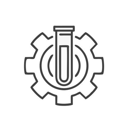 Laboratory equipment line icon, outline vector sign, linear style pictogram isolated on white. Symbol, illustrationのイラスト素材