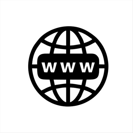 World Wide Web Icon. Flat design style. Vector EPS 10.のイラスト素材