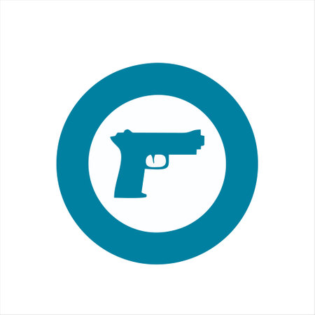 Gun icon. Flat design style eps 10. Vector illustration.のイラスト素材