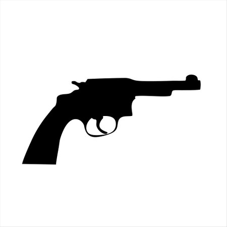 Gun icon on white background. Vector stock illustration. EPS 10.のイラスト素材