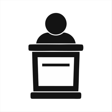 Podium icon. Vector illustration of a podium on a white background.のイラスト素材