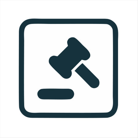 Gavel icon. Law and justice symbol. Flat design style.のイラスト素材