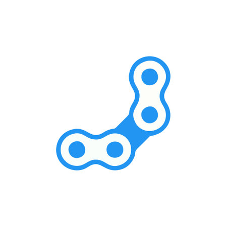 Bicycle chain icon. Bike chain symbol. Flat design style.のイラスト素材