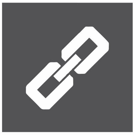 Link glyph icon, chain and link, vector graphics, a solid pattern on a black backgroundのイラスト素材