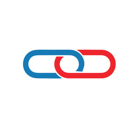 Chain link logo design vector template. Link symbol icon. Link sign.のイラスト素材