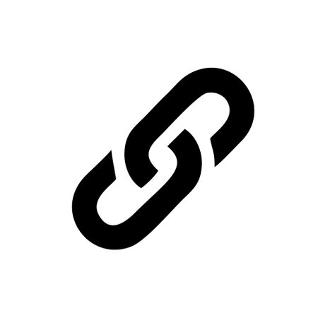 Link icon vector. Hyperlink symbol. Hyperlink chain sign. Hyperlink chain symbol.のイラスト素材