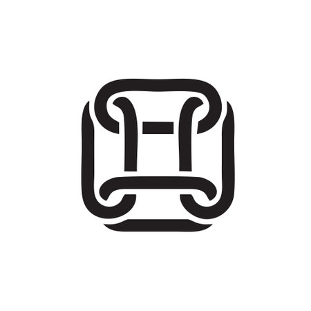 Initial letter hn logo or nh logo vector design template. Linked letter hn logo design.のイラスト素材