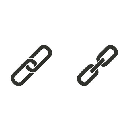 Chain link icon vector. Link sign. Hyperlink chain symbol.のイラスト素材