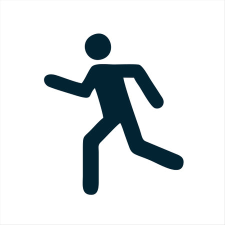 Running man icon. Silhouette of a running man. Vector illustrationのイラスト素材
