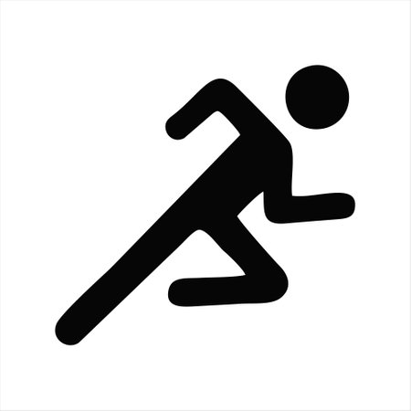Running man icon. Simple illustration of running man vector icon for webのイラスト素材