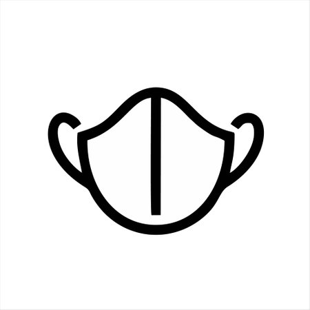 Medical mask icon. Coronavirus protection symbol. Vector illustrationのイラスト素材