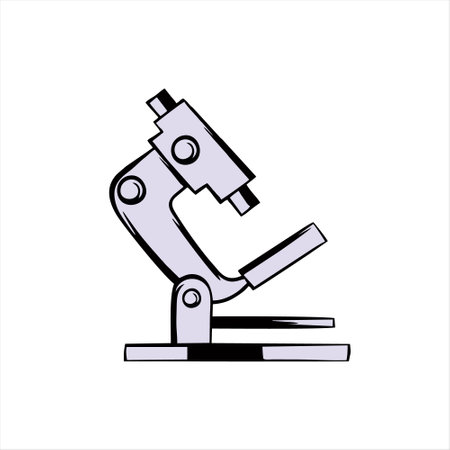 Microscope icon isolated on white background. Vector illustration.