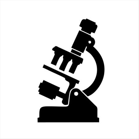 Microscope icon on white background. Vector illustration.のイラスト素材