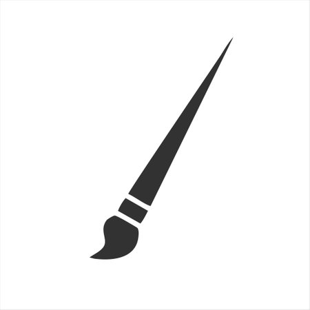 Paint brush icon. Vector illustration isolated on a white background.のイラスト素材