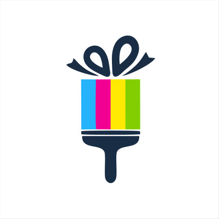 Gift icon. Vector illustration of a gift with a bow.のイラスト素材