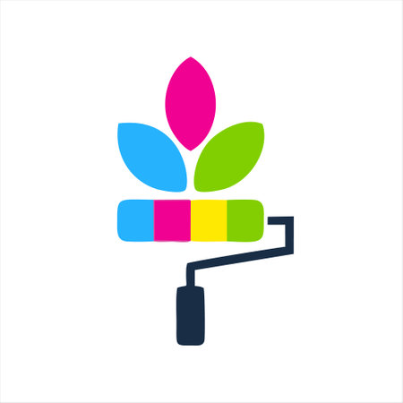 paint roller icon, paint roller icon, paint roller icon vectorのイラスト素材