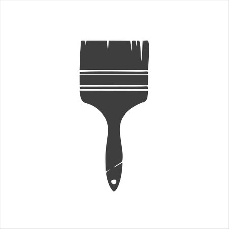 Paint brush icon. Vector illustration isolated on a white background.のイラスト素材