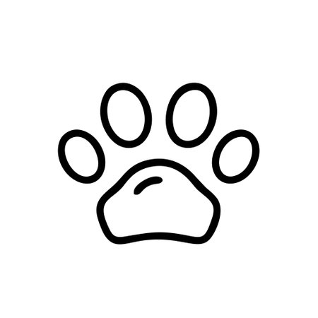 Paw icon vector. paw illustration sign. pet symbol or logo.のイラスト素材