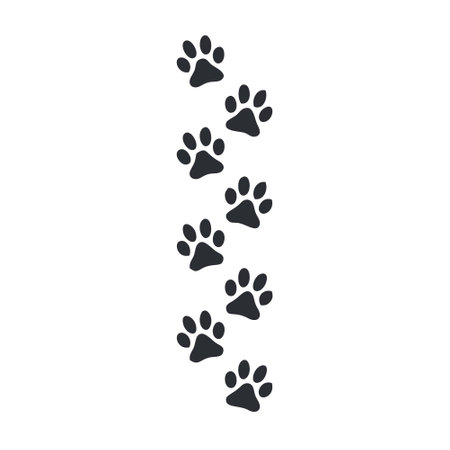 Paw Print Icon. Flat Color Design. Vector Illustration.のイラスト素材