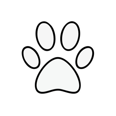 Paw Print Icon Vector. Paw Print Sign. Animal Footprint Symbol.のイラスト素材