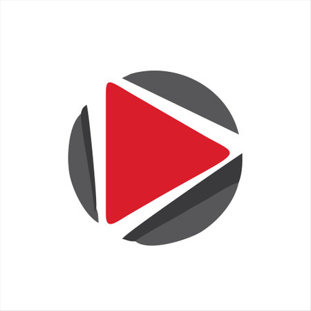 play button logo vector icon illustration design template. play button icon designのイラスト素材