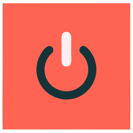 Power button icon, vector illustration. Flat design style, vector.のイラスト素材