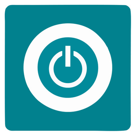 Power button icon. Flat illustration of power button vector icon for webのイラスト素材