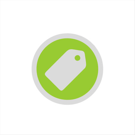 Price tag icon in flat style. Vector illustration on white background.のイラスト素材