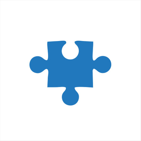 puzzle icon vector design template. jigsaw icon vector design templateのイラスト素材