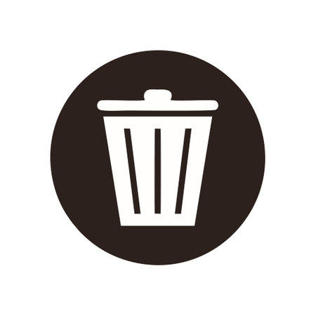 Trash can icon. Vector trash can icon. Trash can vector iconのイラスト素材