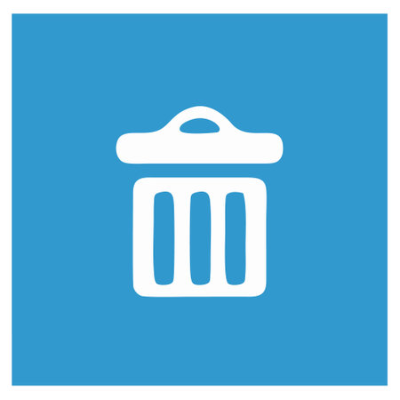 Trash can icon, vector illustration. Flat design style eps 10のイラスト素材