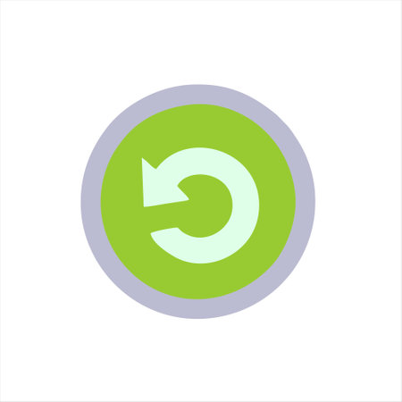 Circular arrow icon in flat style. Arrow vector illustration on white isolated background.のイラスト素材