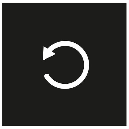 Refresh icon in flat design on black background. Rotation symbolのイラスト素材