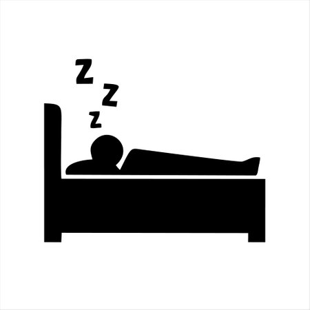 Sleeping icon on white background. Vector illustration. Eps 10.のイラスト素材