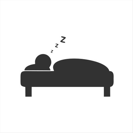 Sleeping icon. Vector illustration. Isolated on white background.のイラスト素材