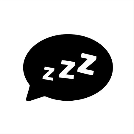 Sleep icon. Sleep symbol isolated on white background. Vector stock illustration.のイラスト素材