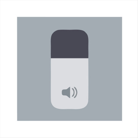 Capsule with music player icon in flat style. Vector illustration.のイラスト素材