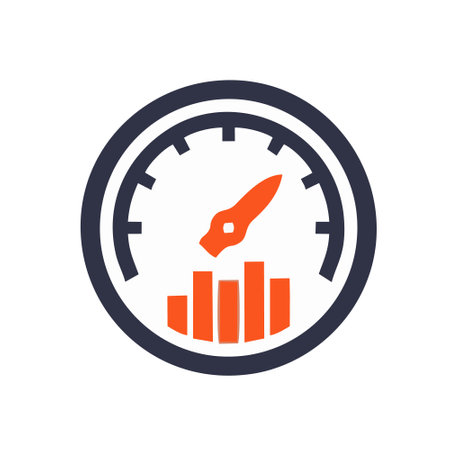 Compass and bar chart icon. Flat style vector EPS 10.のイラスト素材