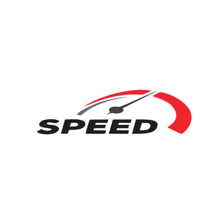 Speedometer icon logo design vector template. Speedometer vector logo design.のイラスト素材