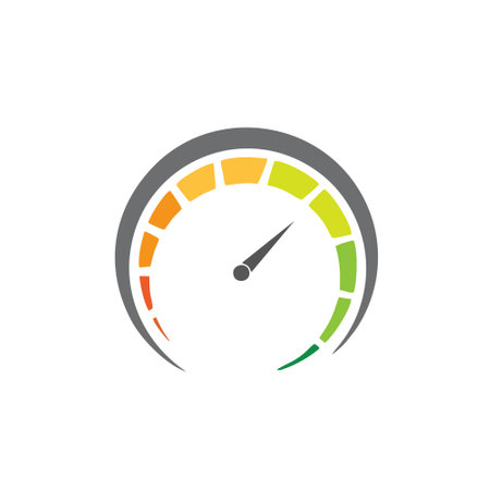 Speedometer vector logo design template. Speedometer logo design concept.のイラスト素材