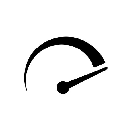 Speedometer icon vector. speedometer illustration sign. speedometer symbol or logo.のイラスト素材