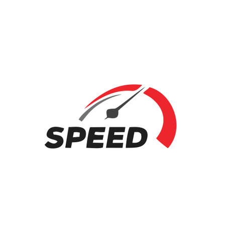 Speed logo design vector template. Speedometer icon logo design concept.のイラスト素材