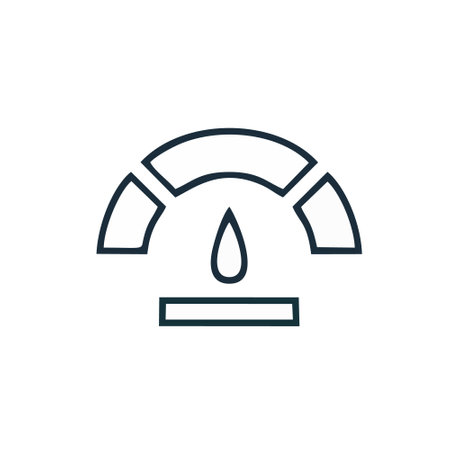 Blood pressure meter line icon. Pictogram for web page, mobile app, promoのイラスト素材