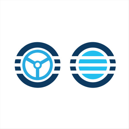 steering wheel icon vector design template. Steering wheel icon symbolのイラスト素材